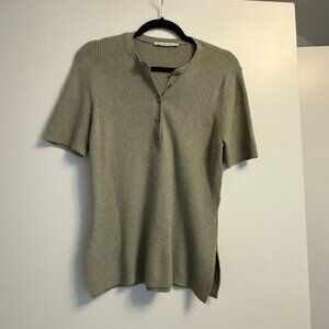 Abercrombie Green Short Sleeve Cardigan, 3/4 Buttons